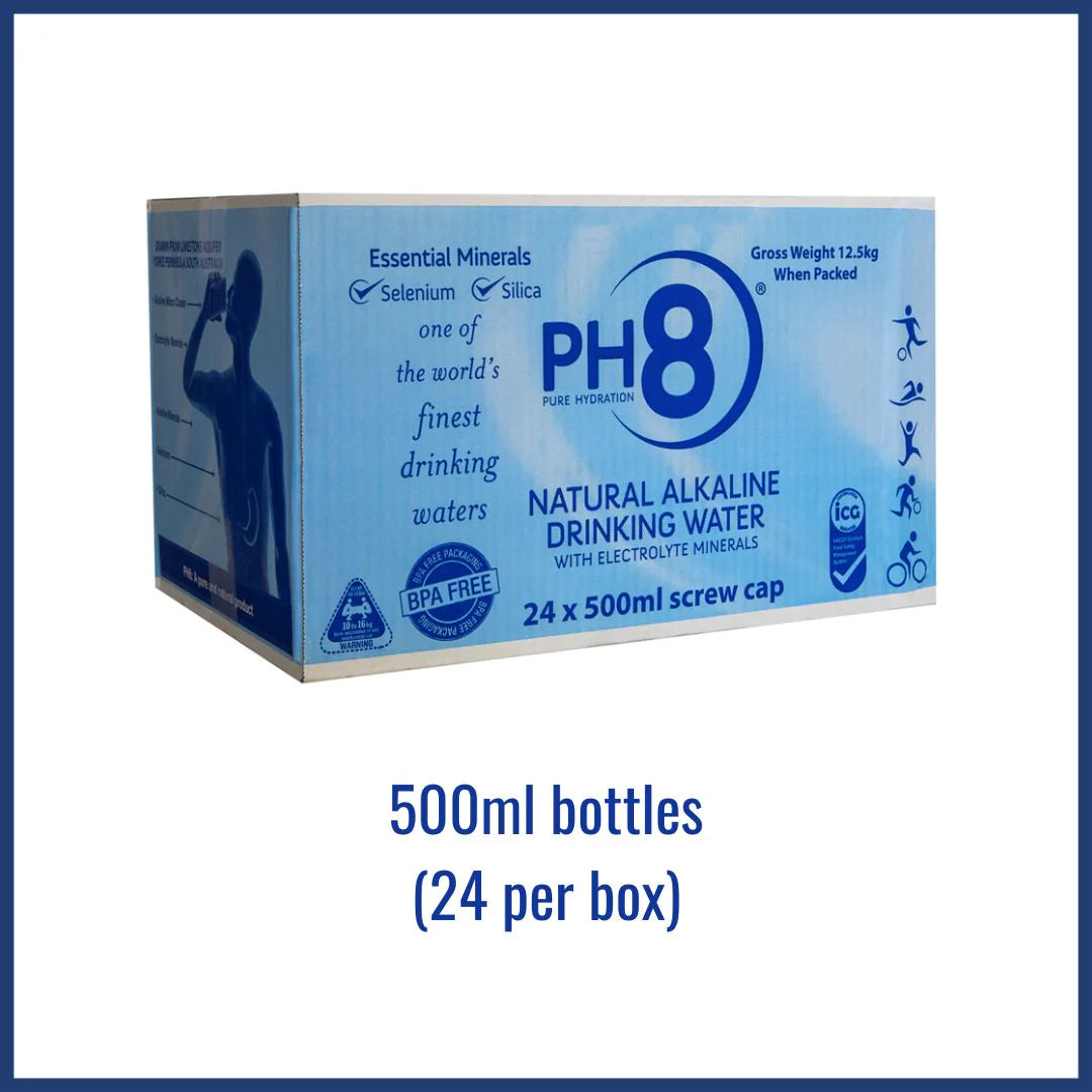 PH8 Alkaline Water - 500ml x 24 Bottles