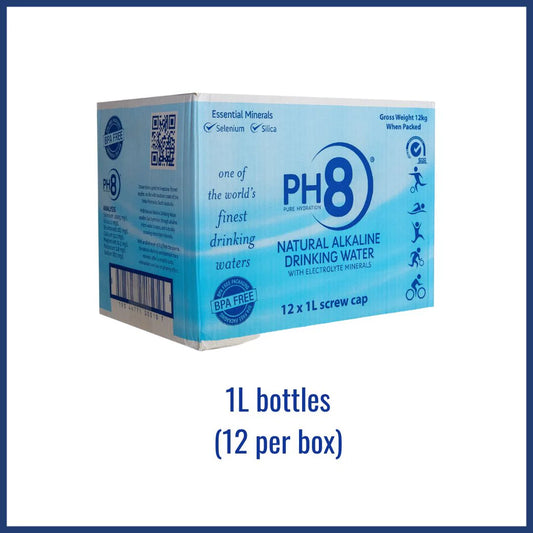 PH8 Alkaline Water - 1 ltr x 12 Bottles